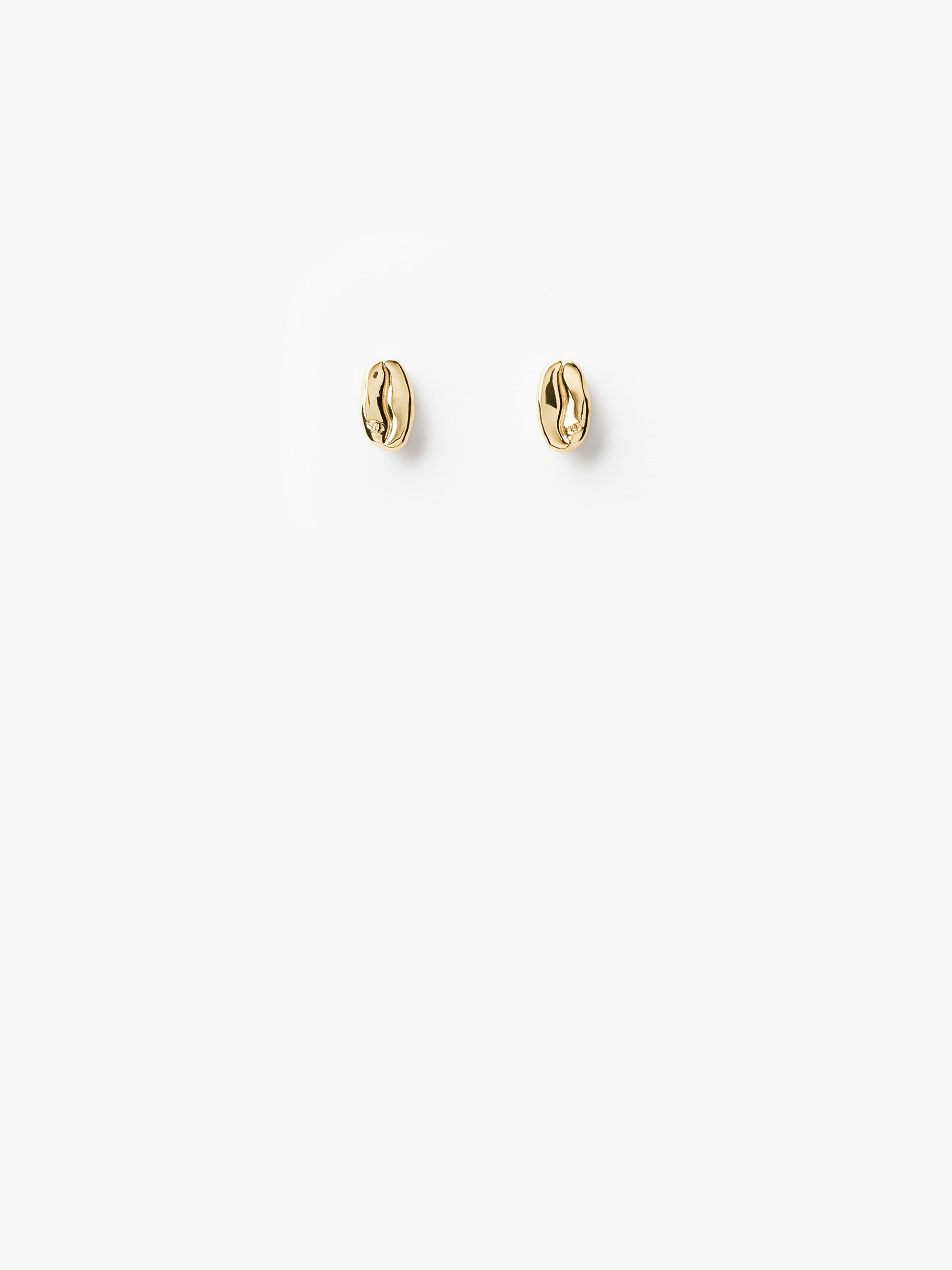 Metal Stud Earrings in Gold
